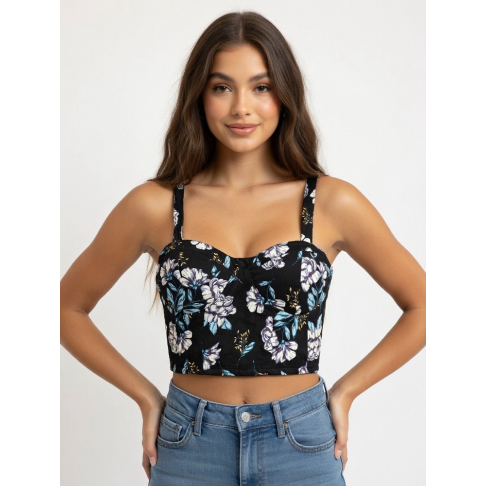 B.O.G. Floral crop top sz S